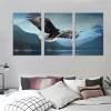 Flying Eagle Canvas Wall Art - Nature Pictures for Wall Decor Snow Mountain Forest Lake Painting Print Artwork for Living Room Bedroom Home Office Wall Decoration