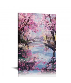 Anime Cherry Blossom Picture Cherry Blossom Forest Decor Poster Wall Art Hanging Picture Print Bedroom Decorative Painting Posters Room Aesthetic