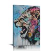 Graffiti Wall Art Pop Art Wall Decor Lion Picture Graffiti Canvas Wall Art Graffiti Art Colorful Wall Decor Street Art Canvas Wall Art Graffiti Poster for Room Decor