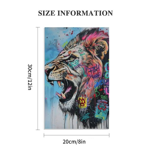 Graffiti Wall Art Pop Art Wall Decor Lion Picture Graffiti Canvas Wall Art Graffiti Art Colorful Wall Decor Street Art Canvas Wall Art Graffiti Poster for Room Decor