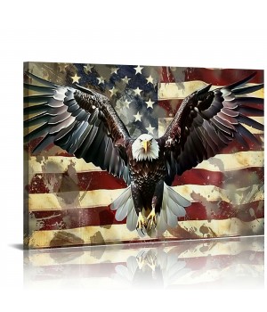 Flag Canvas Wall Art Hanging Picture Home Decor Eagle Wall Decor Artwork Bedroom Living Room Decoration